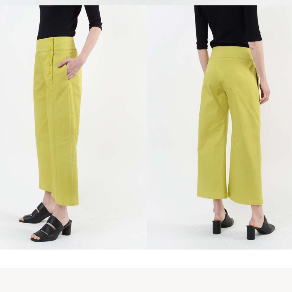 Meg by Megan Kinney Sailor Citron Cropped Pants - Picture 2 of 11